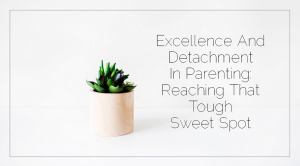 Sahar's Blog 2017 02 10 Excellence and Detachment in Parenting Reaching That Tough Sweet Spot