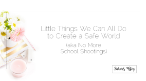 2018-02-19 The Little Things We Can All Do to Create a Safe World (aka No More School Shootings)